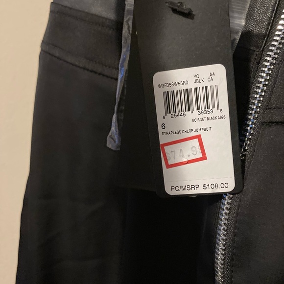 Black Guess Pant Romper - Picture 2 of 2